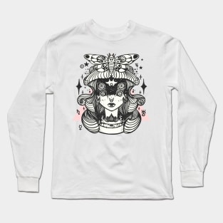 Four Eyed Witch And Moth Long Sleeve T-Shirt